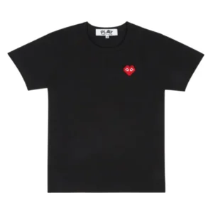 play basic black t shirt small red emblem