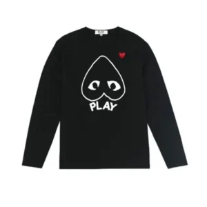 CDG Men Women Long sleeved Black T-shirt