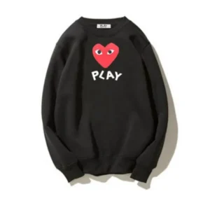 cdg double side printed black sweatshirt