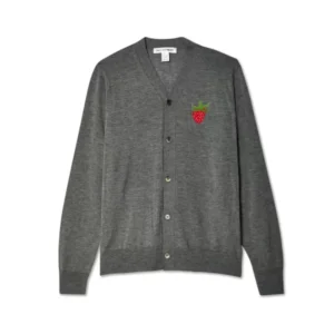 CDG SHIRT X BRETT WESTFALL MID GREY STRAWBERRY CARDIGAN