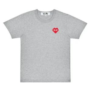 PLAY BASIC INVADERS grey t-shirt small red emblem