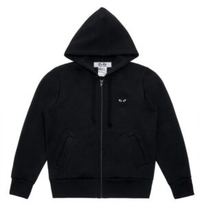 PLAY BIG HEART black ZIP HOODIE