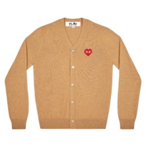 PLAY MEN’S CARDIGAN INVADER EMBLEM (BEIGE)