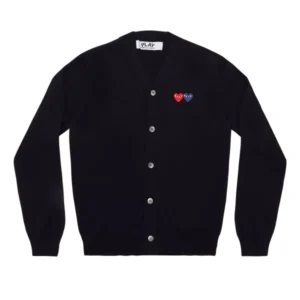 PLAY MENS CARDIGAN WITH DOUBLE EMBLEMS NAVY