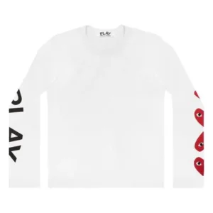 Play Comme des Garçons 4 Heart Long Sleeve (White)